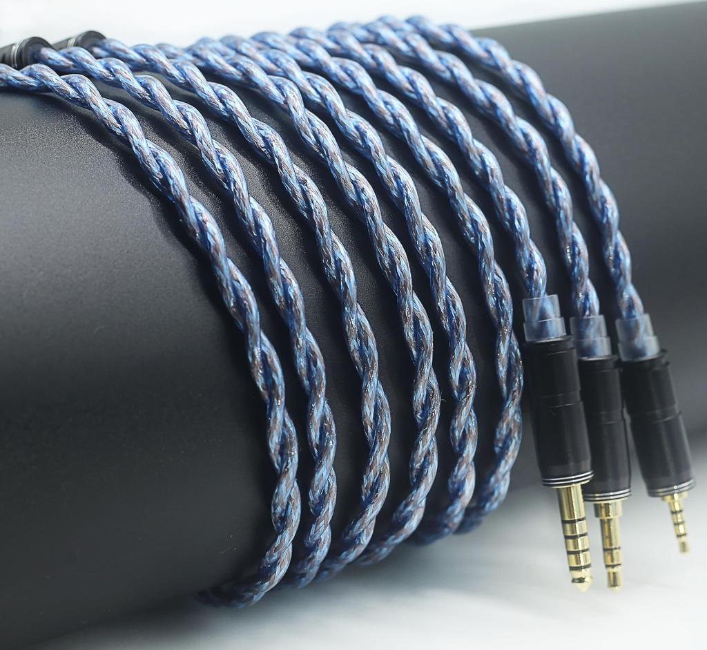 QDC with Furukawa Copper and Coaxial Earphone Upgrade Replacement Cable for Chinese QDC Earphones [JSHiFi-VENUS] 4.4mm Re-Cable, Silver-Plated