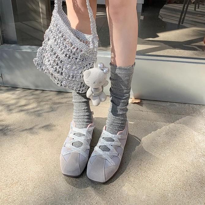 Niche design ballet sneakers women's spring 2025 new leather platform Korean Mary Jane casual shoes