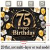 Party Backdrop 75Th Birthday Flat Designed Joyful Serves Photos Well Event Backdrop Decoration Birthday Party Decor