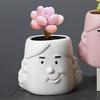 Ceramic Flower Pot Funny Cartoon Planter Artwork Modern Cute Plant Flowerpot for Balcony