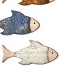3 Pcs Rustic Wood Fish Wall Art Beach Nautical Wall Hanging Decor Ocean Fish Wall Sculpture for Home Bathroom Living Room
