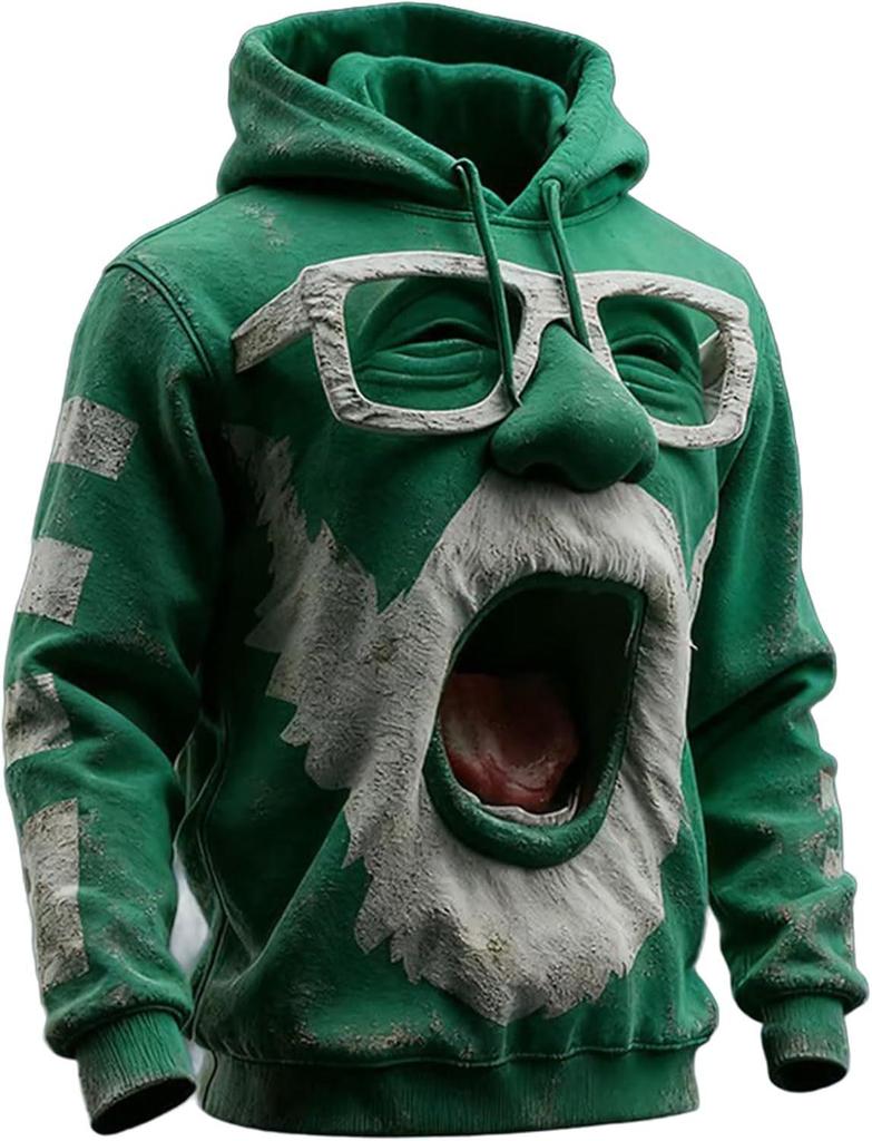 Men's Casual Hooded Sweatshirt - 2024 Autumn/Winter Christmas Collection