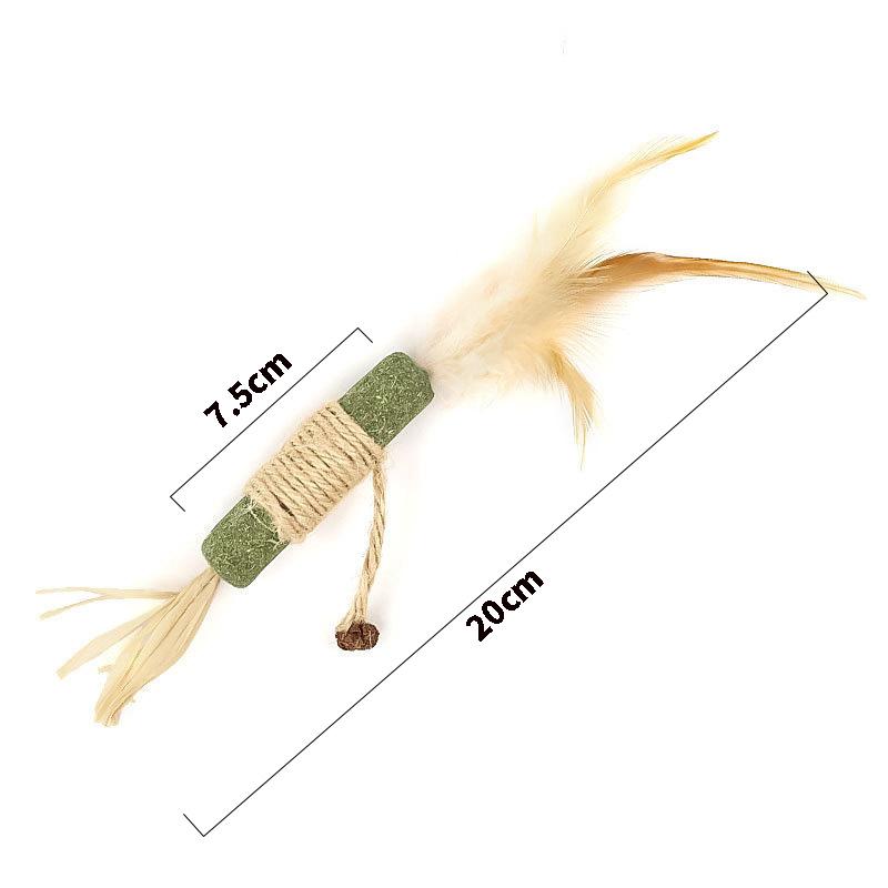 Cat Toys Silvervine Chew Stick Polygonum Kitty Raffia Grass Pet Supplies Cleaning Teeth Stick Pet Bite Hemp Rope Cat Toy