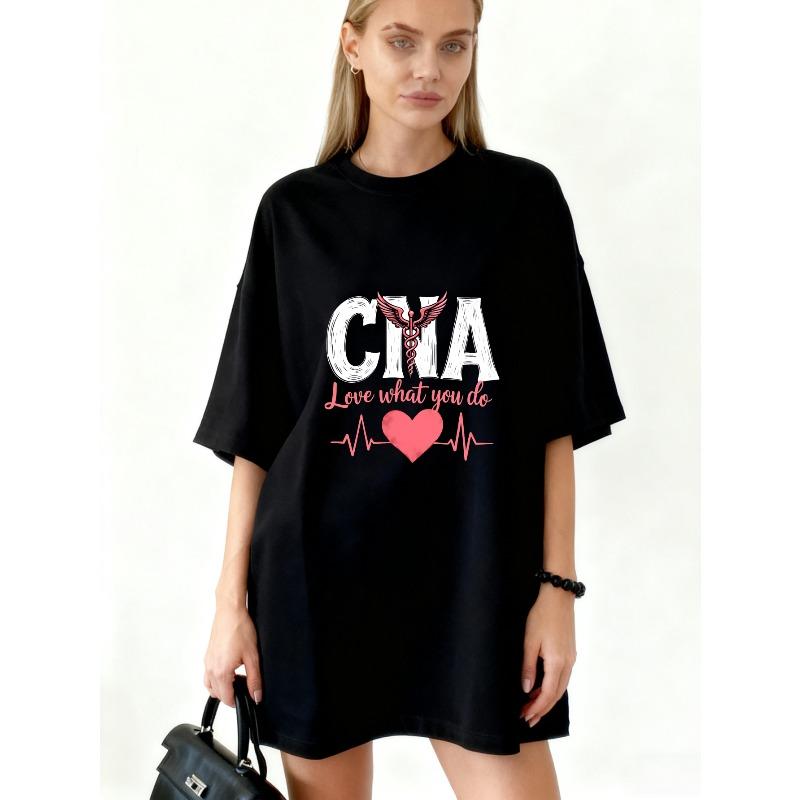 Cna T Shirt Black Cna Love What You Do Heart And Caduceus Print For Nursing Professionals And Healthcare Workers S