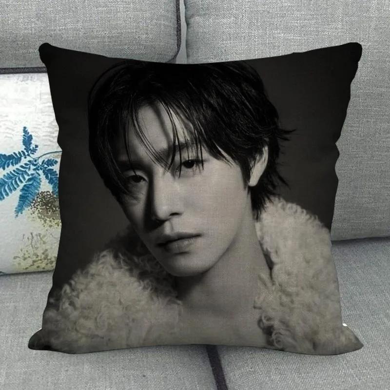 Custom Ahn Hyo Seop Pillowcase Wedding Decorative Cotton Linen Pillow Case For Home Pillowcover 45X45(One Sides)