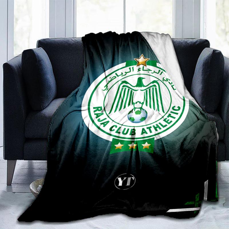 Raja Club Athletic Crest Blanket Suitable for Sofas, Beds, Offices, And Camping - Perfect Gift for Halloween Christmas