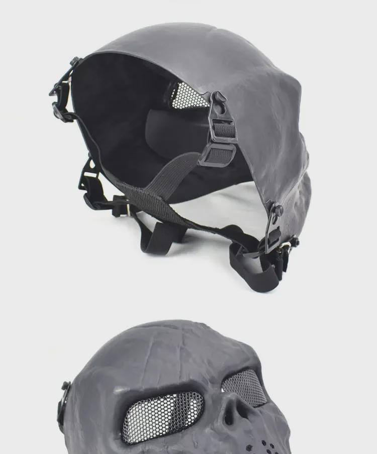 Taktische Totenkopf-Vollgesichtsmaske: Atmungsaktiver Kampfschutz für CS und Feldreiten