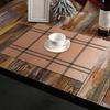 Prostírání na stůl Plaid Print Table Mat Omyvatelná tepelně odolná prostírání odolná vůči teplu