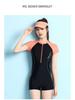 Women's One-Piece Conservative Swimsuit 2025: Slimming Tummy Control & Sunscreen Hot Spring Swimwear.