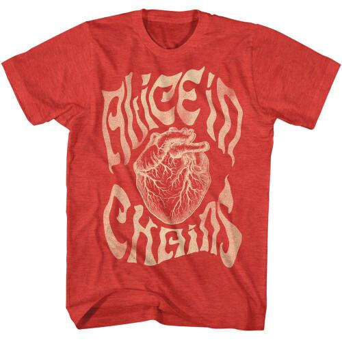 Alice In Chains Сердце Красный Хизер Футболка Унисекс Футболка XXXL