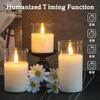 3pcs/set LED Flameless Candles Flickering Light with Remote Control for Festival Wedding Home Party Decor Lighting
