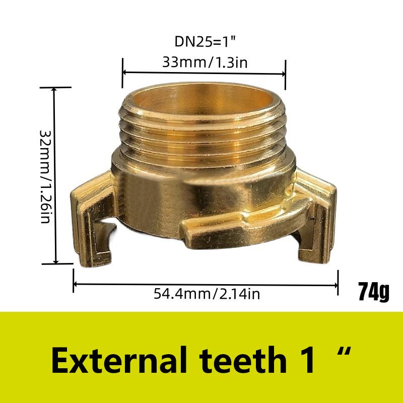 1Pc Quick Connect Water Fitting Claw Couplings Tap Connectors Copper DN15 DN20 DN25 Garden Water Hose Connector Accessories