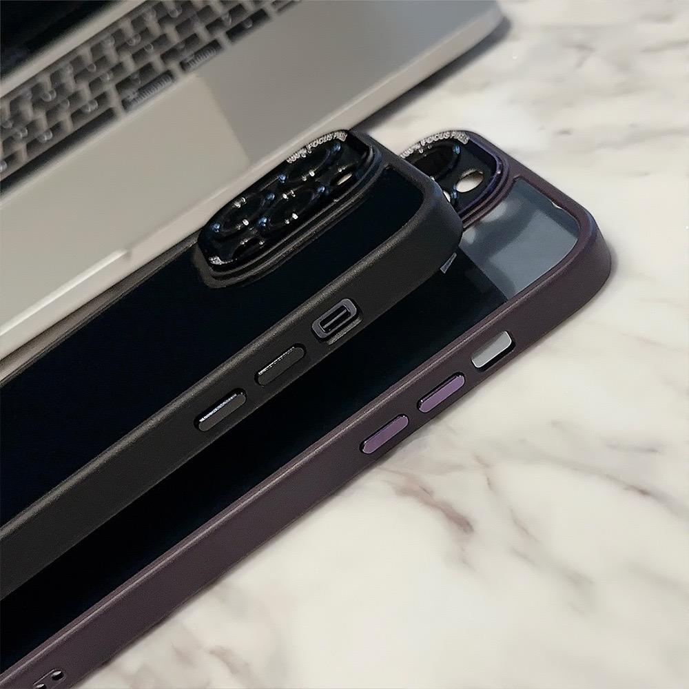 Metal Camera Frame Mobile Phone Case for iPhone 15 14 Pro Max Plus 13 12 11 Mil-Drop Protection Cases Ultra Slim Back Cover