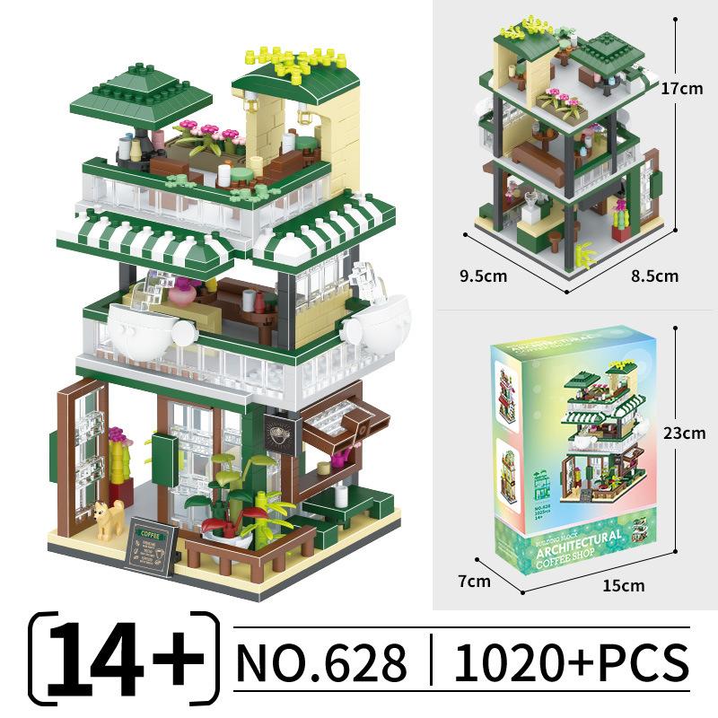 tree house moc building blocks toys for children girl 6 to 10 year old  flower shop moc street view building blocks adults brick