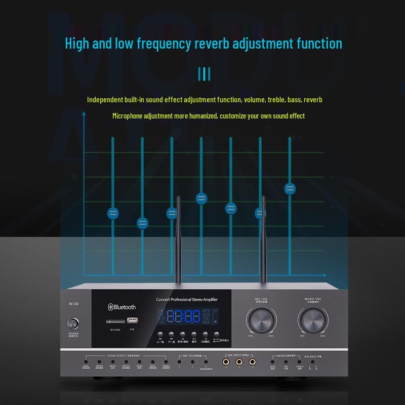 Xianke Pro Audio System for Conference Rooms, Classrooms, Dance Rooms, Home KTV, and Bars