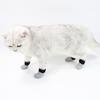 Yousheng 4 Pcs Cat Socks Anti-Scratch Anti Skid Protective Friendly To Skin 2 Sizes Elastic Soft Fabric Durable Non-Slip Cat Foot Cover Cat Supplies