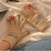Cute Plush Gloves New Winter Thick and Warm Touchable Screen Knitted Yarn Cycling Cold Proof Gloves Targeting Students in Winter