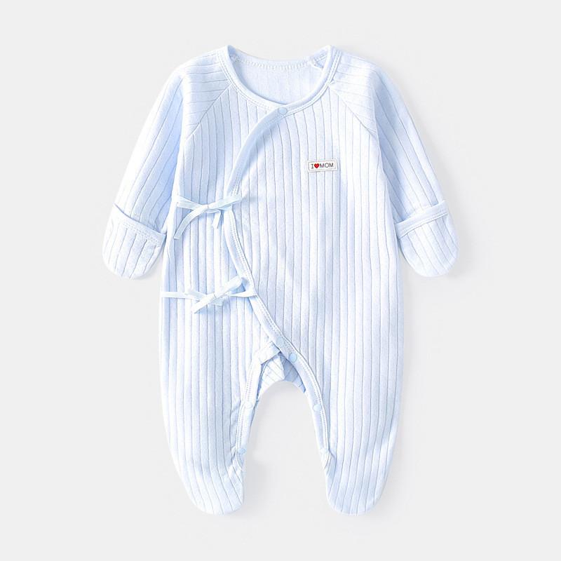 Apple Bear Cloud Print Baby Cotton Romper Suit For Newborns And Infants