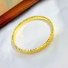Gold-Plated Icy Bangle: Women's High-End Luxury Bracelet Accessory
