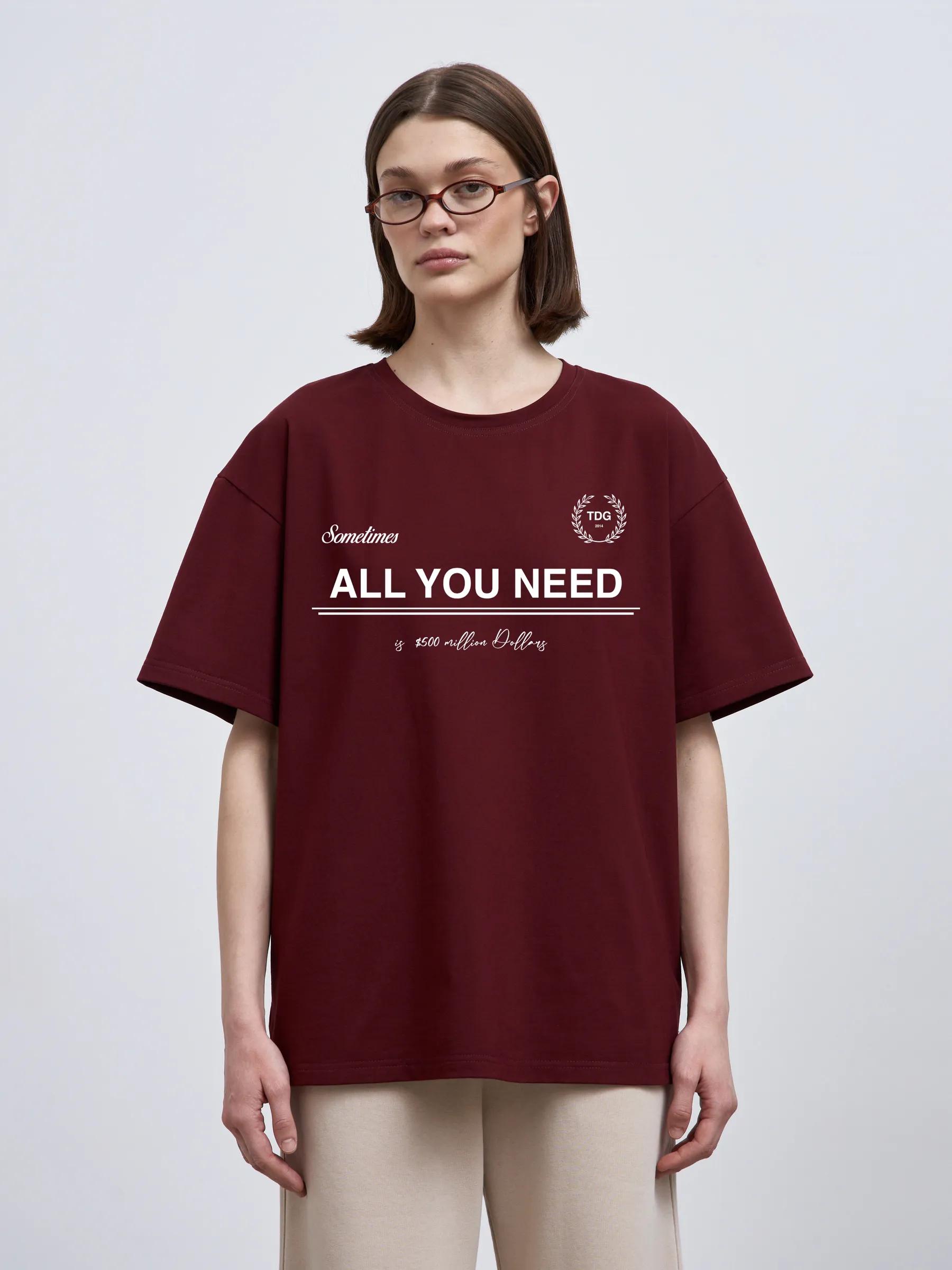Oversized print T-shirt XL