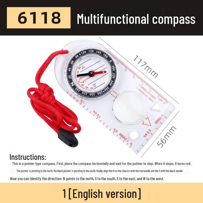 

DC45-5C Outdoor Camping Map Compass with Ruler Scale
