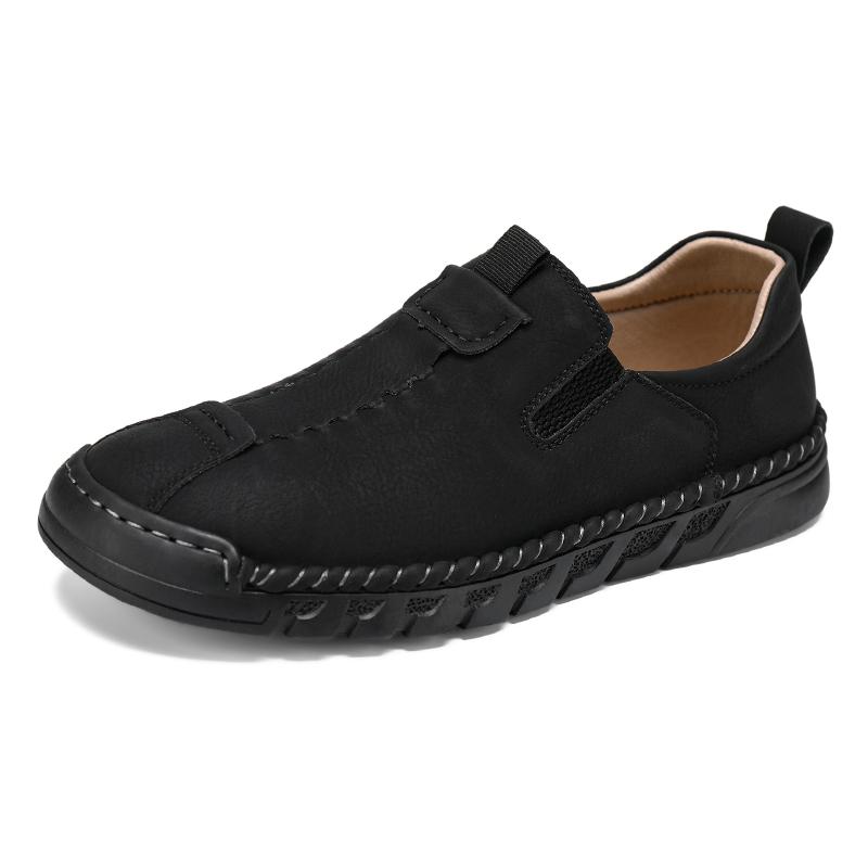 FashionLeather Fashion Casual Shoes Men All-match Mens Slip On Walking Shoes Brand Business Office Flats Classic Men Shoes for Wedding