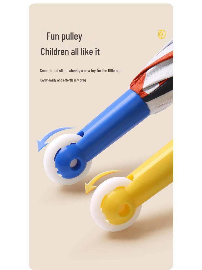 Children's Cartoon Umbrella: Round Corner, Anti-Stab Safety, Cute Long Handle, Lightweight for Kindergarten & Primary School Students.