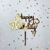 1Pcs Gold Acrylic Letter Happy Birthday Cake Party Supplies Decoration