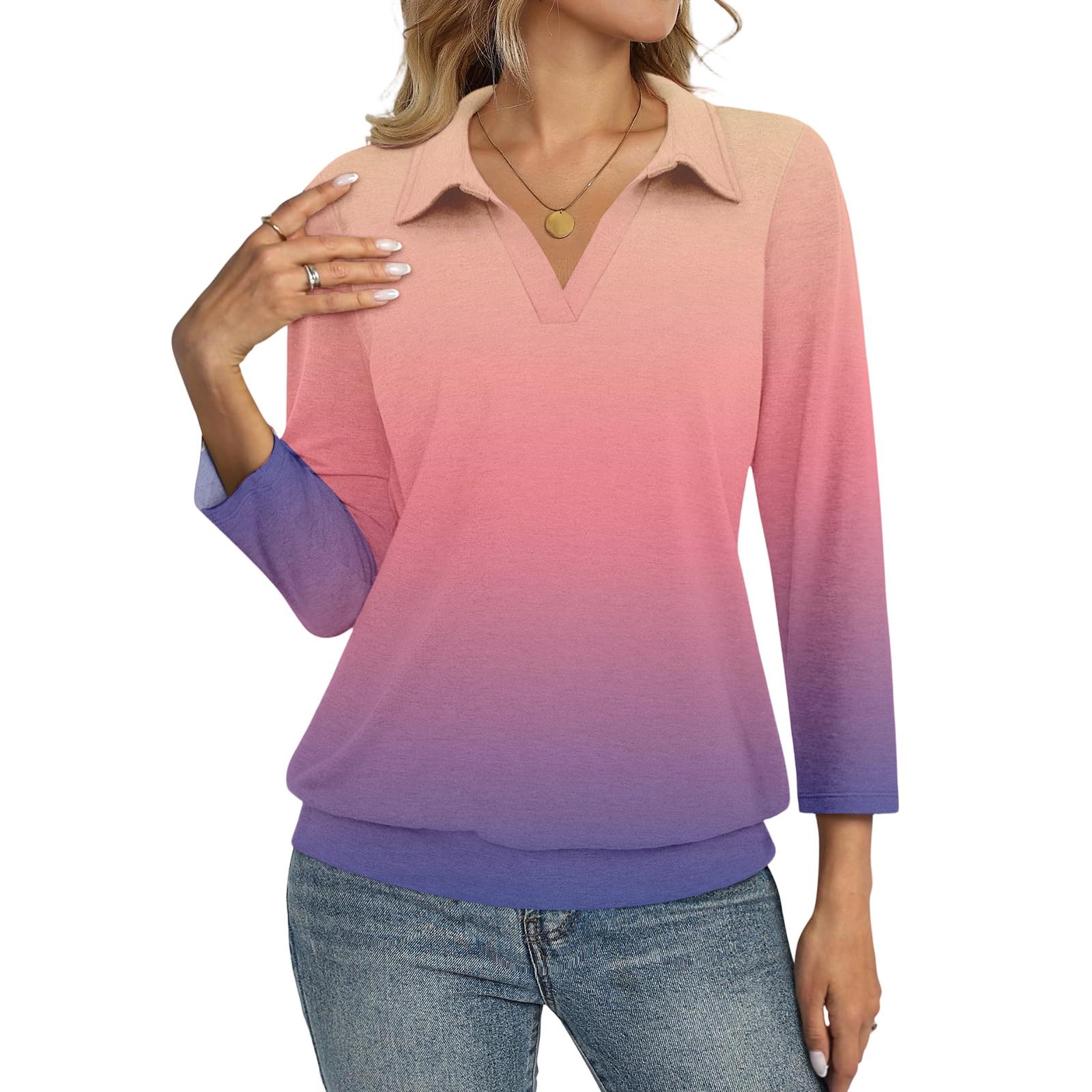 Женский модный повседневный топ с градиентным принтом XXL