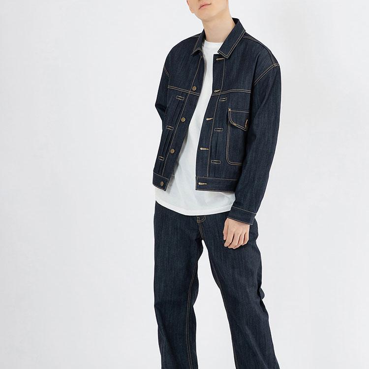 Pointed Collar Denim Jacket Long Sleeve Shirt Men Shirts LE2301JK35
