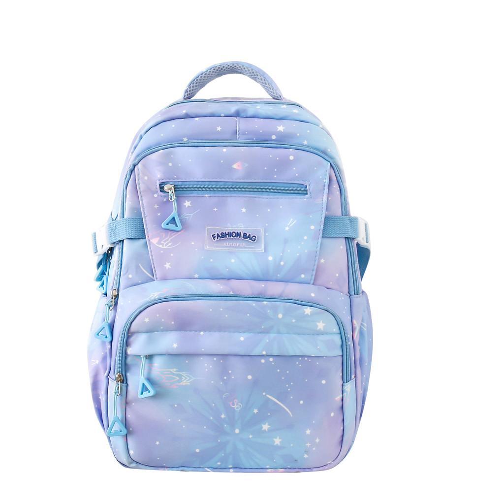 Oxford Fabric Star Pattern Backpack With Breathable Laptop Compartment Teens For