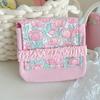 Lovely Sanitary Napkin Storage Bag Portable Cosmetic Storage Bag Flower Pattern Purse Pouch Case Travel Storage Organization 1PC
