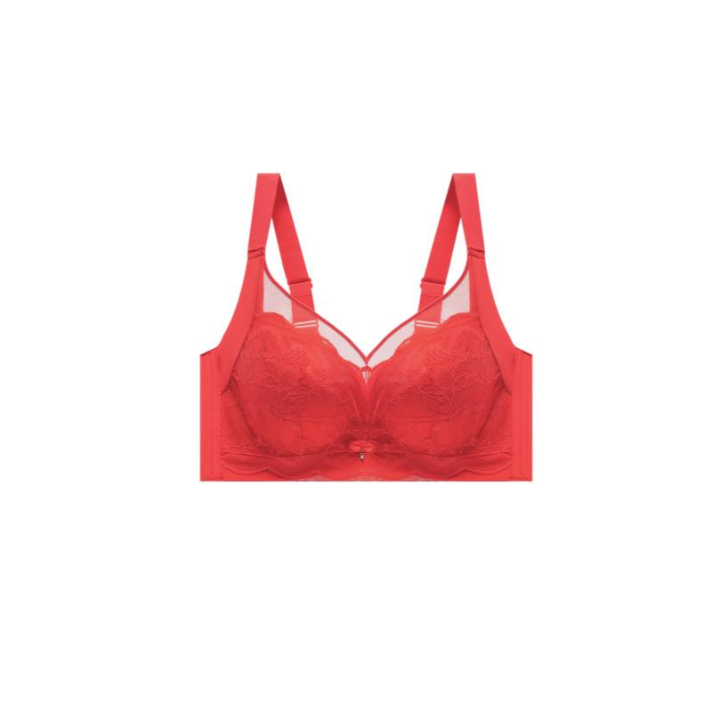 

Регулируемый бюстгальтер для женщин больших размеров, бюстгальтер без бретелек для женщин, тонкий бюстгальтер для женщин, бюстгальтер с эффектом пуш-ап, бюстгальтер против обвисания, двухрядный бюстгальтер 46/105E красный