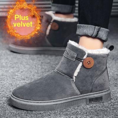 Stivali alla Caviglia da Uomo Moda 2024 Nuovi Stivali Invernali da Uomo Tengono Caldo Stivali da Neve da Donna Stivaletti Slip-On Tacchi Bassi Scarpe Invernali da Uomo