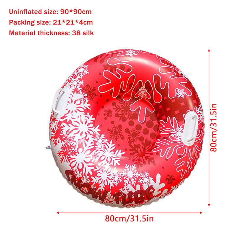 Ski Ring Inflatable Pvc Sledding Tube Thicken Snow Tubing Winter Snow Tube With Handle Snow Racer Durable Snow Sled Board 1Pc