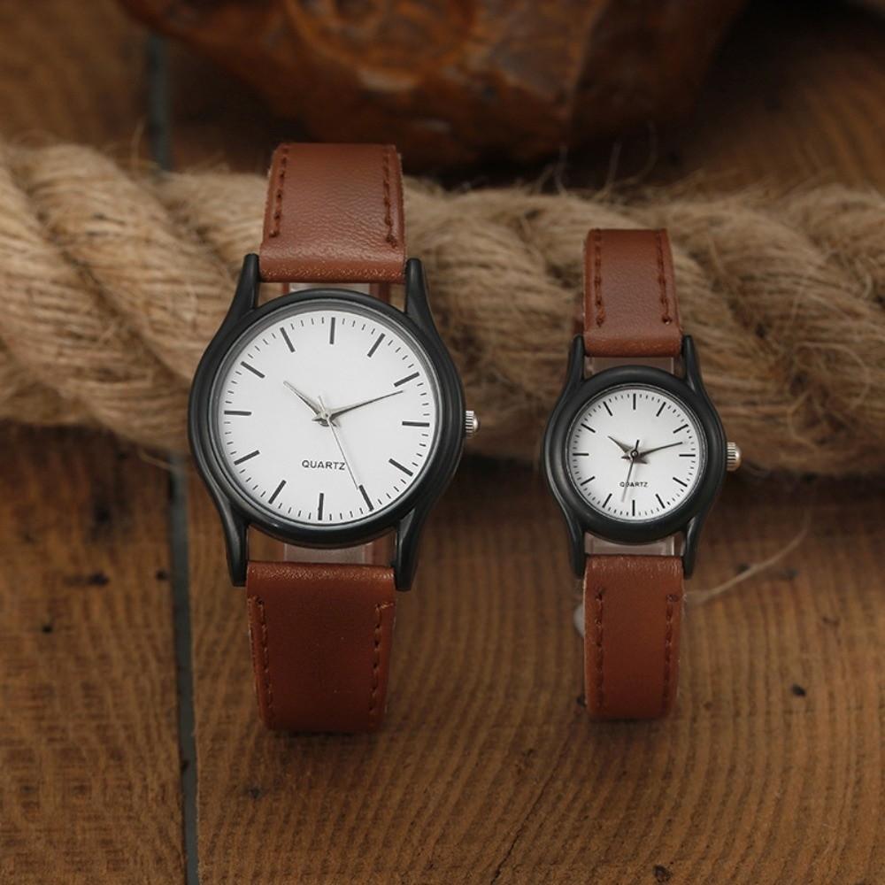 Minimalist Quartz Watch Round Dial Classic Wristwatches Casual Couples Watch for Men