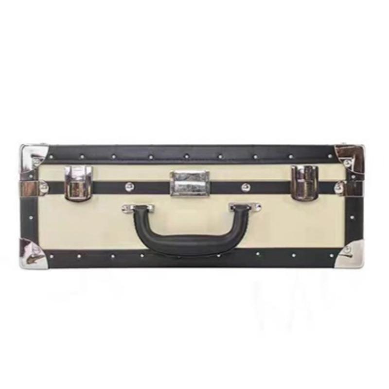 Leather Storage Box Clothes Organizer Boxes Portable Wardrobe Accessory Organization Case Retro Luxury Large Organizing Cases Small-40X26X16CM белый 37878₽