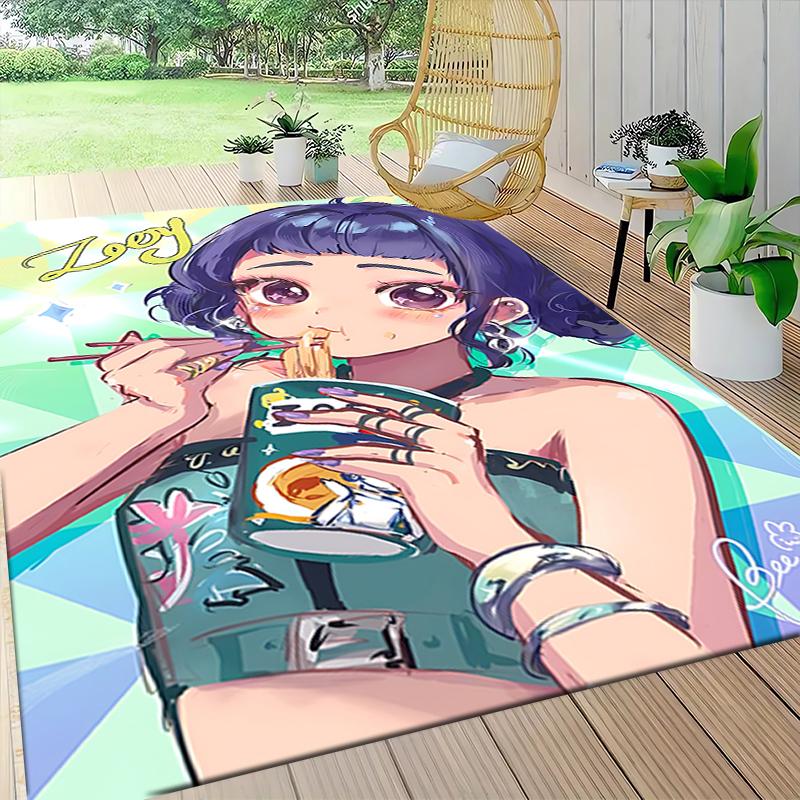 1Pc Fantasy Warrior Trio Carpet Rug Customizable Soft Washable Antislip Home Living Room Sofa Mats Personalized Rug 0917207
