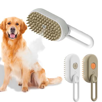 Pet Steam Brush Cat Dog Cleaning Steamy Spray Massage Beauty Comb 3-in-1 Hair Removal Grooming Supplies Pets Accessories