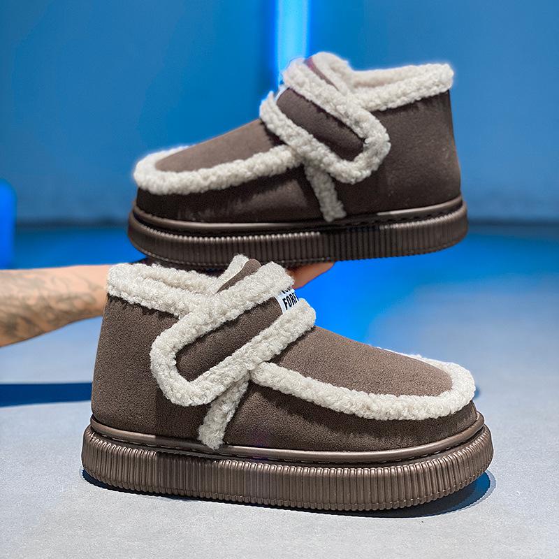 

Зимние мужские хлопковые туфли 2024 тренд универсальные молодежные бархатные теплые две хлопковые туфли мужские повседневные спортивные хлебные приливные туфли 45