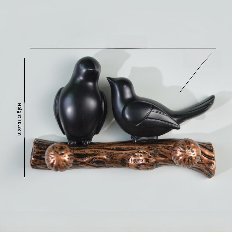 Sleek Bird Wall Hook Resin Organizer For Bathroom And Bedroom Storage Accessory