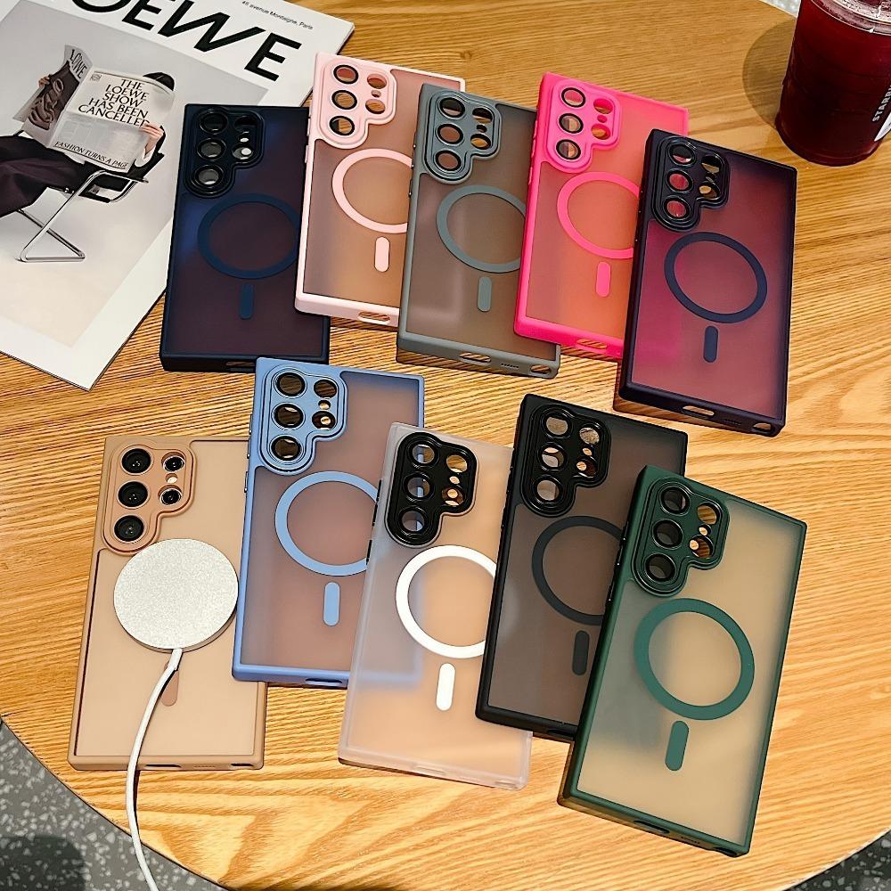 S26 S25 Ultra Case Luxury Translucent Magnetic Armor Case For Samsung Galaxy S26 S25 S24 S23 S 26 25 Ultra Plus Matte Back Cover