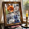 Disney Pearl Art DIY Nick  Judy Creative Pearl Style Artwork Pearl Gemstone Painting for Home Wall Decor Crafts