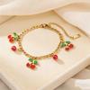 Elegant 18K Gold Titanium Steel Bracelets: European & American Fashion, Non-fading, Women's Versatile Personality Hand Jewelry