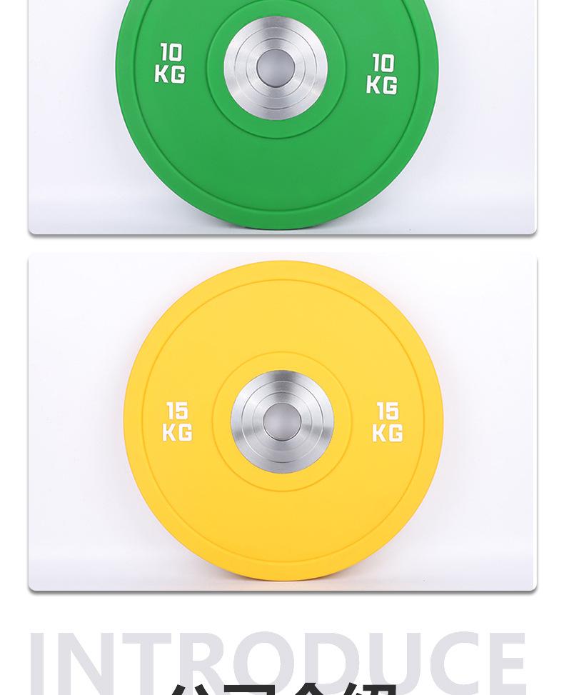 Bunte Gym Bumper Plates - Langlebiges Gusseisen, Fallresistent, Hochelastisch für Gewichtheben und Heimgebrauch
