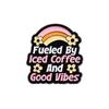 Colorful Whimsical Short Phrase Coffee Alloy Brooch With Unique Skull Design Perfect For Casual And Outfits Stylish