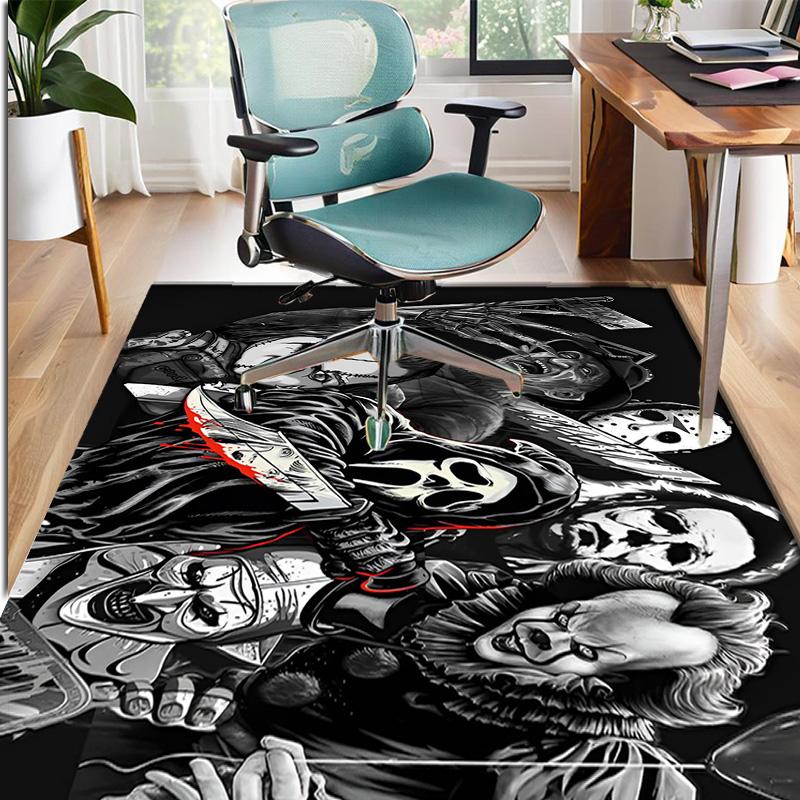 horror movie Pattern Rug, Indoor/Outdoor Mat, for Picnic, Gameroom, Bedroom, Office, Living Room, Home Decor Carpet, Birthday Gift