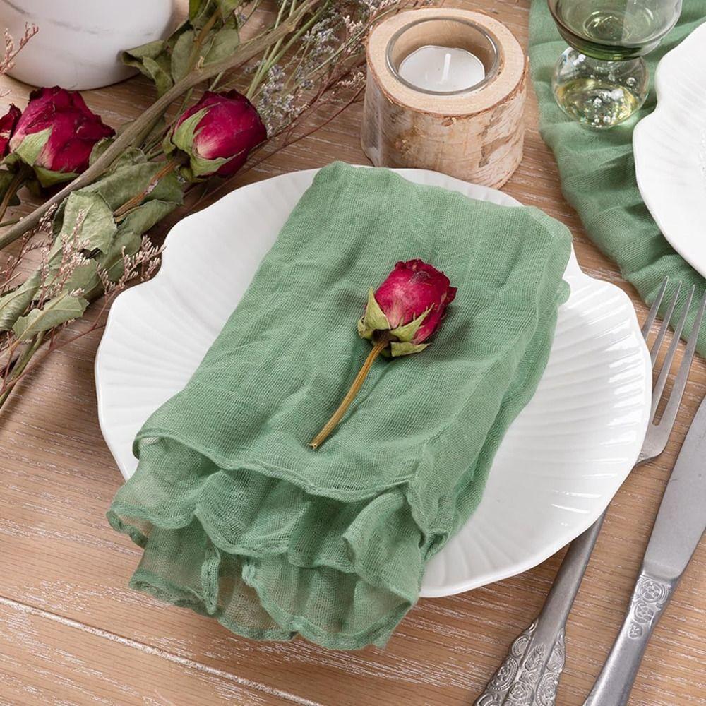 Soft Gauze Napkin Reusable Placemats Party Supply Cotton Napkin  Hotel