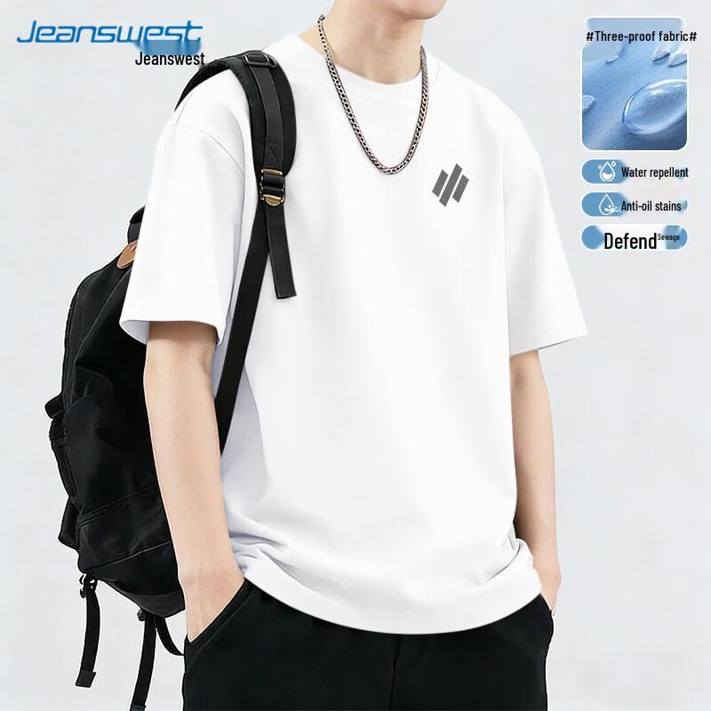 Jeanswest Men s Three-Proof Loose-Fit Short Sleeve T-Shirt L
