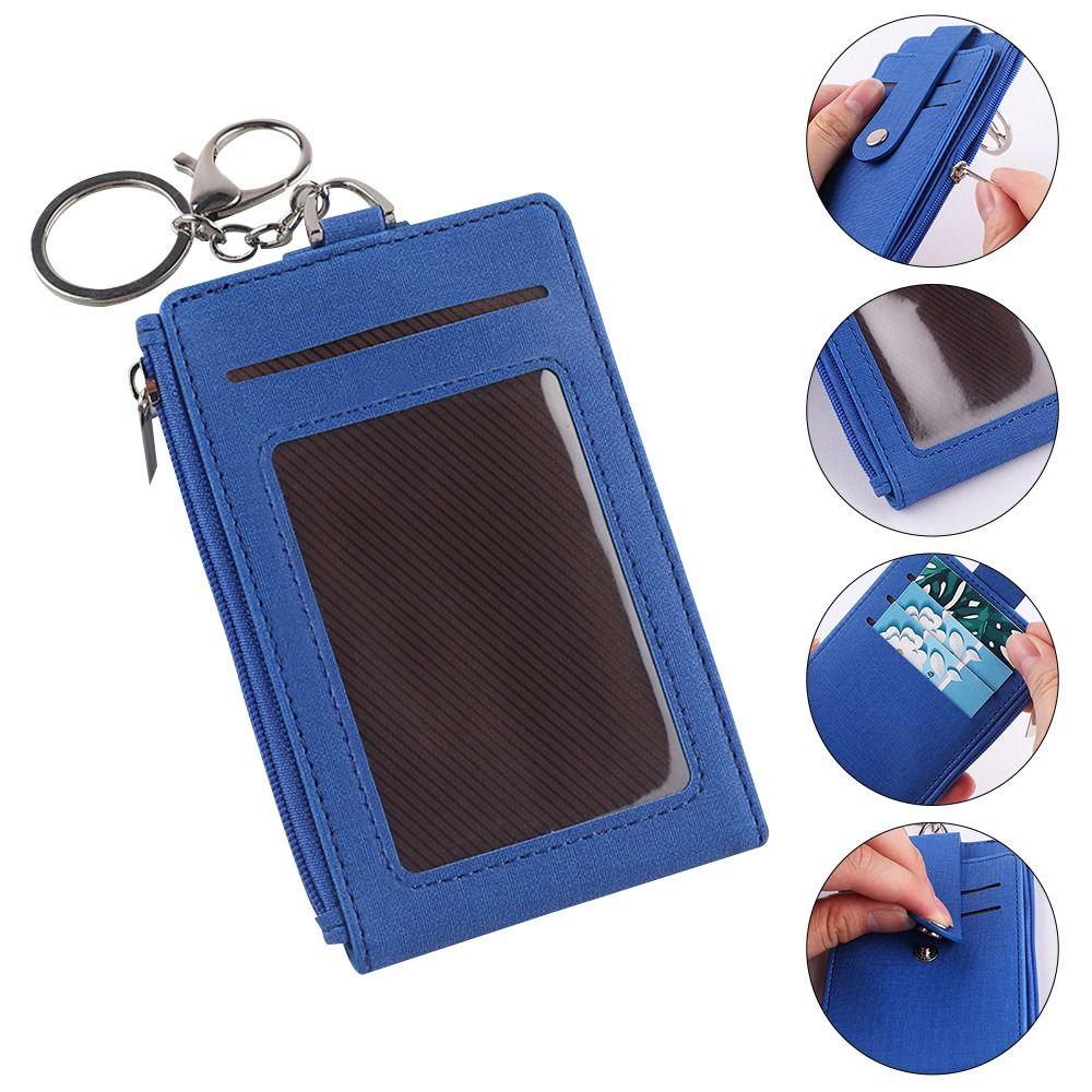 Supplies Carabiner Style Wallet Zipper Bag Card Bag Card Badge Holder ID Lanyard Name Tag Key Chain
